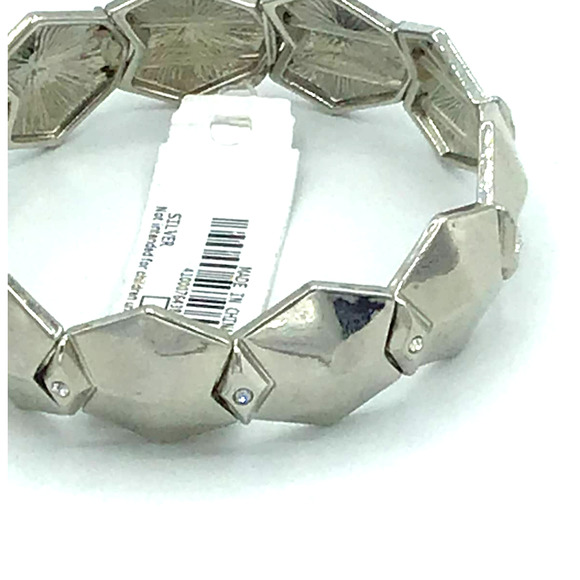 Charming Charlie Silver Rhinestone StretchBracelet - Picture 1 of 3